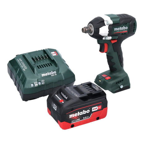 Visseuse à chocs sans fil Metabo SSW 18 LT 300 BL 18 V 300 Nm 1/2" sans balai + 1x batterie 8,0 Ah + chargeur