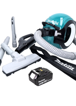 Makita DCL 501 G1 Akku Staubsauger 18 V Brushless + 1x Akku 6,0 Ah + Zubehör - ohne Ladegerät