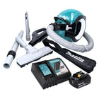 Makita DCL 501 RG1 Akku Staubsauger 18 V Brushless + 1x Akku 6,0 Ah + Ladegerät + Zubehör