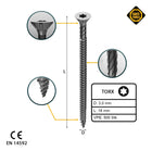 FORTE Tools Universal Holzschraube 3,0 x 16 mm T10 500 Stk. ( 000040113856 ) silber verzinkt Torx Senkkopf Vollgewinde - Toolbrothers