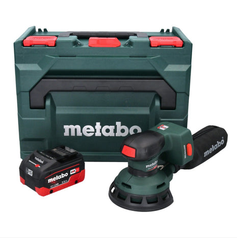 Metabo SXA 18 LTX 125 BL akumulatorowa szlifierka oscylacyjna bezszczotkowa 18 V 125 mm + 1x akumulator 5,5 Ah + metaBOX - bez ładowarki