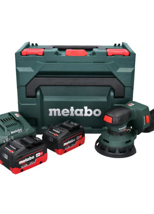 Metabo SXA 18 LTX 125 BL Akku Exzenterschleifer 18 V 125 mm Brushless + 2x Akku 5,5 Ah + Ladegerät + metaBOX