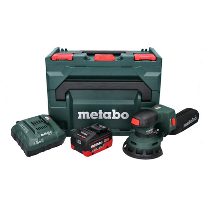 Metabo SXA 18 LTX 125 BL levigatrice rotorbitale a batteria 18 V 125 mm brushless + 1x batteria ricaricabile 8,0 Ah + caricatore + metaBOX