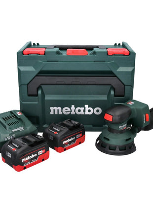 Ponceuse excentrique sur batterie Metabo SXA 18 LTX 125 BL 18 V 125 mm sans balais + 2x batterie 8,0 Ah + chargeur + métaBOX