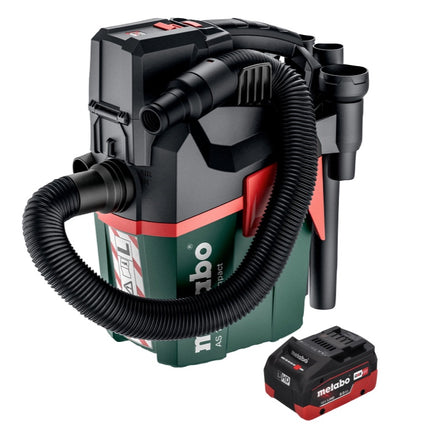 Metabo AS 18 L PC Compact Akku Sauger 18 V 6 l IPX4 Staubklasse L Nass und Trocken + 1x Akku 8,0 Ah - ohne Ladegerät