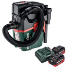 Metabo AS 18 L PC Compact cordless vacuum cleaner 18 V 6 l IPX4 dust class L wet and dry + 2x rechargeable battery 8.0 Ah + charger