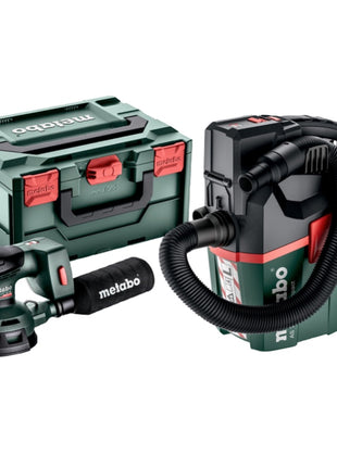 Metabo Set SXA 18 LTX 125 BL Akku Exzenterschleifer 18 V 125 mm + AS 18 L PC Compact Sauger ( 691199000 ) - ohne Akku, ohne Ladegerät