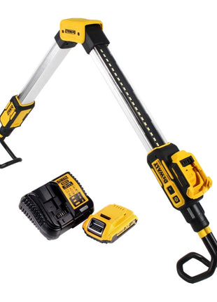 DeWalt DCL 045 D1 Akku Lampe LED KFZ Leuchte 12 / 18 V 1700 lm 0-360 Grad drehbare Halterung + 1x Akku 2,0 Ah + Ladegerät