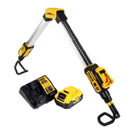 DeWalt DCL 045 P1 lámpara de batería LED para coche 12/18 V 1700 lm soporte giratorio de 0-360 grados + 1x batería 5,0 Ah + cargador
