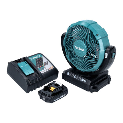 Makita DCF 102 RA1 cordless fan 18 V 18 cm + 1x rechargeable battery 2.0 Ah + charger