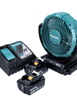 Makita DCF 102 RF Akku Ventilator Lüfter 18 V 18 cm + 2x Akku 3,0 Ah + Ladegerät - Toolbrothers