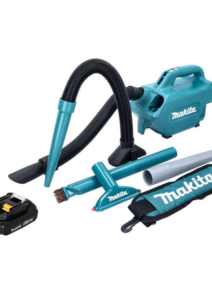 Aspirador inalámbrico Makita DCL 184 A1 18 V 54 mbar 0,5 l + 1x batería 2,0 Ah - sin cargador