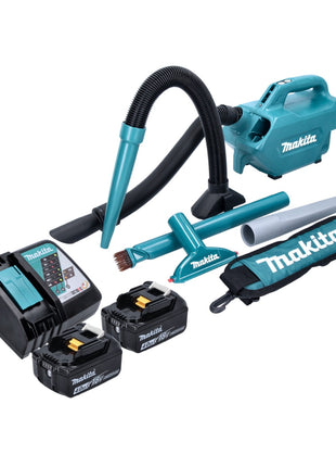 Makita DCL 184 RM Akku Staubsauger 18 V 54 mbar 0,5 l + 2x Akku 4,0 Ah + Ladegerät - Toolbrothers