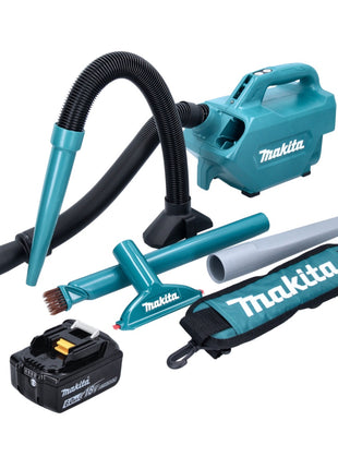 Makita DCL 184 G1 Akku Staubsauger 18 V 54 mbar 0,5 l + 1x Akku 6,0 Ah - ohne Ladegerät - Toolbrothers