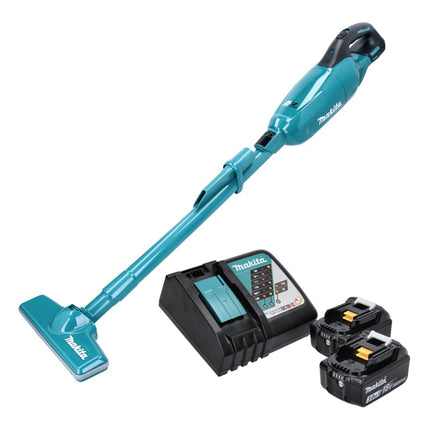 Aspiradora sin cable Makita DCL 280 FRF 18 V sin escobillas + 2x batería recargable 3,0 Ah + cargador