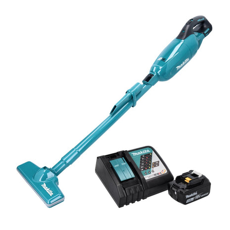 Makita DCL 280 FRT1 Aspirateur sans fil 18 V, Brushless + 1x Batterie 5,0 Ah + Chargeur