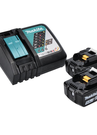 Makita DCL 280 FRT Akku Staubsauger 18 V Brushless + 2x Akku 5,0 Ah + Ladegerät