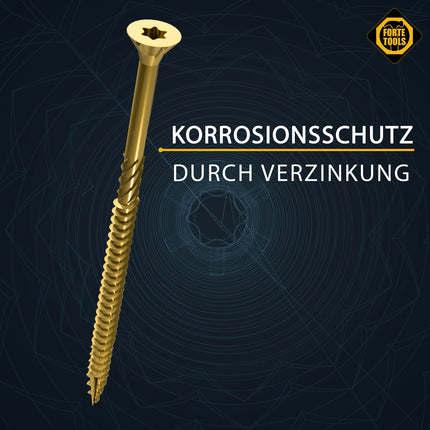 FORTE Tools Vis à bois universelle 5,0 x 120 mm T25 - 400 pcs. (4x 000051399484)