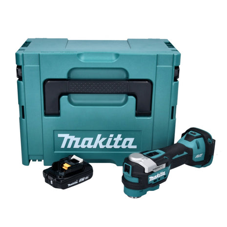 Herramienta multifuncional a batería Makita DTM 52 A1J 18 V Starlock Max Brushless + 1x batería 2.0 Ah + Makpac - sin cargador