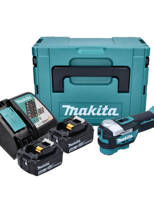 Makita DTM 52 RMJ Akku Multifunktionswerkzeug 18 V Starlock Max Brushless + 2x Akku 4,0 Ah + Ladegerät + Makpac - Toolbrothers