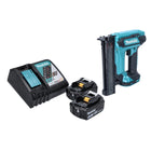 Makita DFN 350 RF Akku Stauchkopfnagler 18 V 15 - 35 mm + 2x Akku 3,0 Ah + Ladegerät