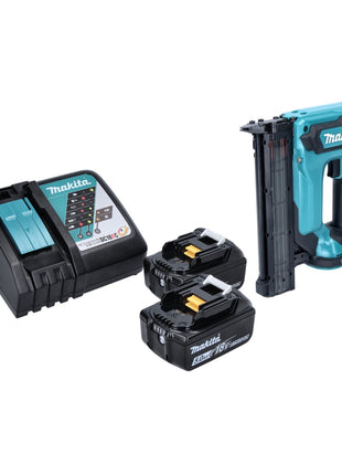 Makita DFN 350 RT Cloueur à tête d'emballage sur batterie 18 V 15 - 35 mm + 2x batteries 5,0 Ah + chargeur