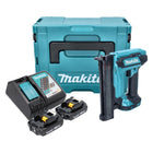 Makita DFN 350 RAJ clavadora vertical sin cable 18 V 15 - 35 mm + 2x batería recargable 2,0 Ah + cargador + Makpac
