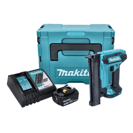 Clavadora con cabezal de batería Makita DFN 350 RF1J 18 V 15 - 35 mm + 1x batería 3,0 Ah + cargador + Makpac