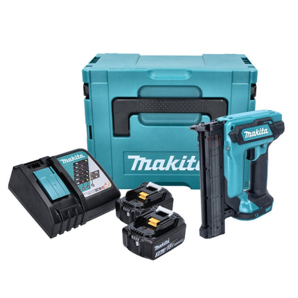 Makita DFN 350 RFJ chiodatrice verticale a batteria 18 V 15 - 35 mm + 2x batteria ricaricabile 3,0 Ah + caricatore + Makpac