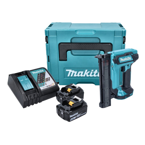 Makita DFN 350 RMJ Akku Stauchkopfnagler 18 V 15 - 35 mm + 2x Akku 4,0 Ah + Ladegerät + Makpac