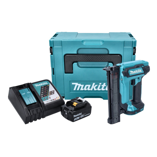 Makita DFN 350 RT1J chiodatrice verticale a batteria 18 V 15 - 35 mm + 1x batteria ricaricabile 5,0 Ah + caricatore + Makpac