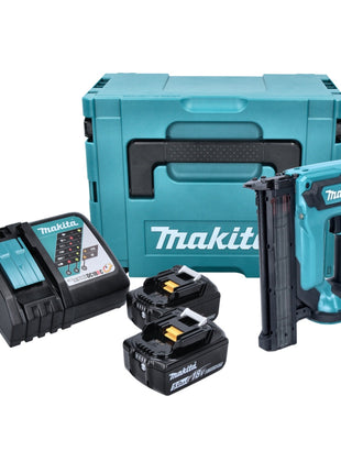 Clavadora con cabezal de batería Makita DFN 350 RTJ 18 V 15 - 35 mm + 2 baterías 5,0 Ah + cargador + Makpac