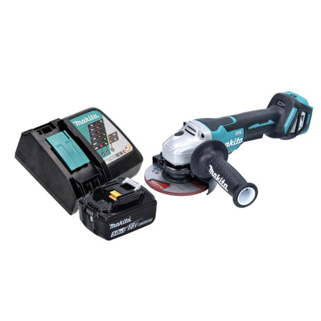 Amoladora angular a batería Makita DGA 515 RT1 18 V 125 mm sin escobillas + 1x batería 5,0 Ah + cargador