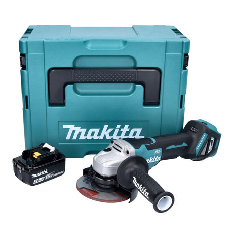 Amoladora angular a batería Makita DGA 515 F1J 18 V 125 mm sin escobillas + 1x batería 3,0 Ah + Makpac - sin cargador