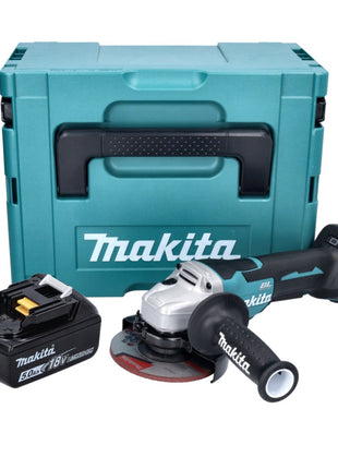 Makita DGA 515 T1J Akku Winkelschleifer 18 V 125 mm Brushless + 1x Akku 5,0 Ah + Makpac - ohne Ladegerät