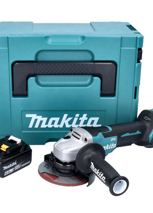 Makita DGA 515 G1J Meuleuse d'angle sur batterie 18 V 125 mm sans balai + 1x batterie 6,0 Ah + Makpac - sans chargeur