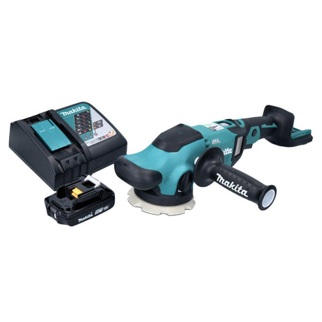 Makita DPO 500 RA1 Akku Exzenterpolierer 18 V 125 mm Brushless + 1x Akku 2,0 Ah + Ladegerät