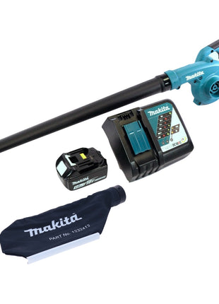 Makita DUB 186 RT1 Akku Gebläse Laubbläser 18 V + 1x Akku 5,0 Ah + Ladegerät + Fangsack