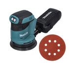 Makita DBO 180 Z Akku Exzenterschleifer 18 V 125 mm + 50x Schleifpapier K 320 - ohne Akku, ohne Ladegerät - Toolbrothers