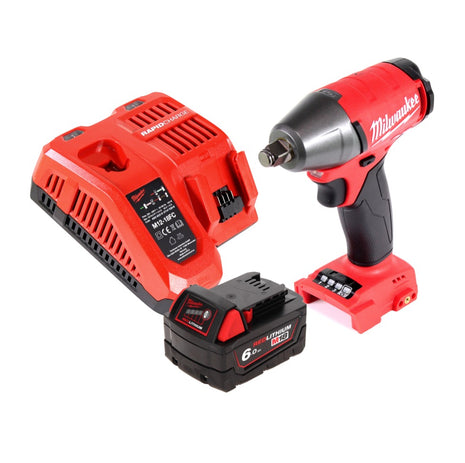 Milwaukee M18 FIWF12-601 FC Akku Schlagschrauber 18 V 300 Nm 1/2" Brushless + 1x Akku 6,0 Ah + Ladegerät