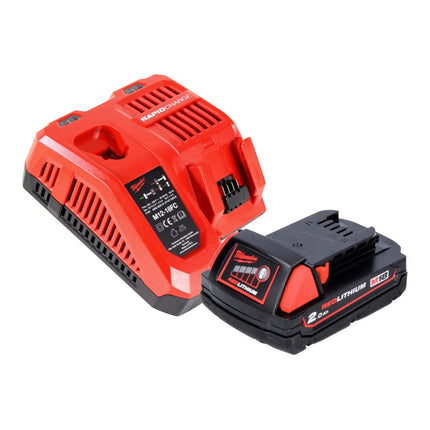 Milwaukee M18 BOS125-201 FC Random Orbital Battery Sander 125mm 18V + 1x Battery 2.0Ah + Charger