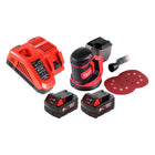 Milwaukee M18 BOS125-602 FC Ponceuse excentrique sans fil 125 mm 18 V + 2x Batteries 6,0 Ah + Chargeur