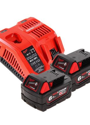 Luz de batería Milwaukee M18 TLED LED + 2x baterías 6.0 Ah + cargador