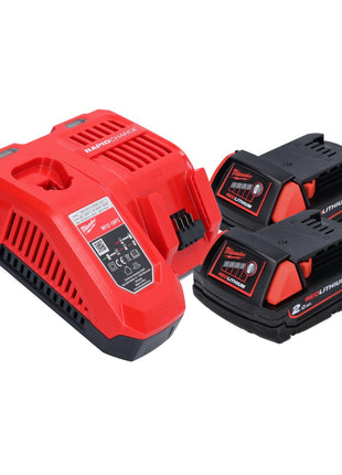 Amoladora angular a batería Milwaukee M18 CAG115XPDB-202 18 V 115 mm sin escobillas + 2x baterías 2,0 Ah + cargador