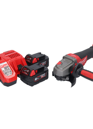 Milwaukee M18 CAG115XPDB-602 Akku Winkelschleifer 18 V 115 mm Brushless + 2x Akku 6,0 Ah + Ladegerät