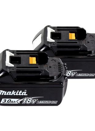 Kit de fuente de alimentación Makita 18 V (197952-5) con 2x batería BL 1830 B 3,0 Ah + cargador DC 18 RC + Makpac