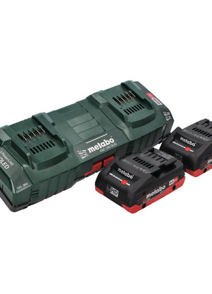 Desbrozadora de batería Metabo FSD 36-18 LTX BL 40 36 V (2x 18 V) mango redondo sin escobillas + 2x batería 4,0 Ah + cargador doble + correa trasera