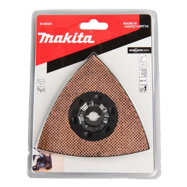 Makita MAM018 HM-Deltaplatte 116 mm K100 Starlock Max ( B-66581 ) extra Long Life - Toolbrothers