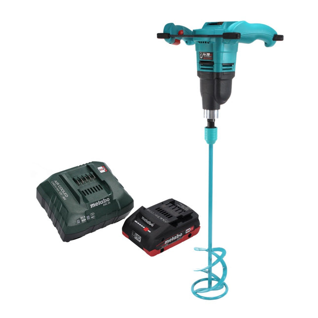 Collomix Xo 20 NC Akku Handrührwerk 18 V 40 l + WK 140 HF Rührer 140 mm + 1x Akku 4,0 Ah + Ladegerät