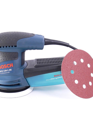 Bosch GEX 125-1 AE Exzenterschleifer 250 Watt 125 mm ( 0601387500 ) + 2x Toolbrothers TURTLE Schleifset - Toolbrothers